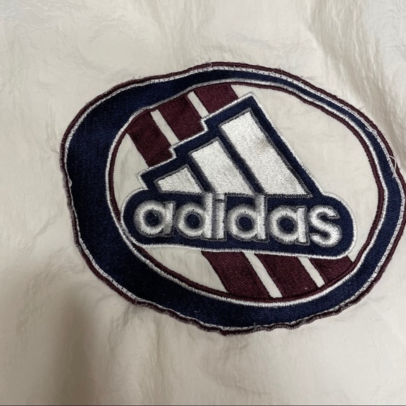 SOLD Vintage Adidas White & Navy Blue Jacket - Picture 5 of 7